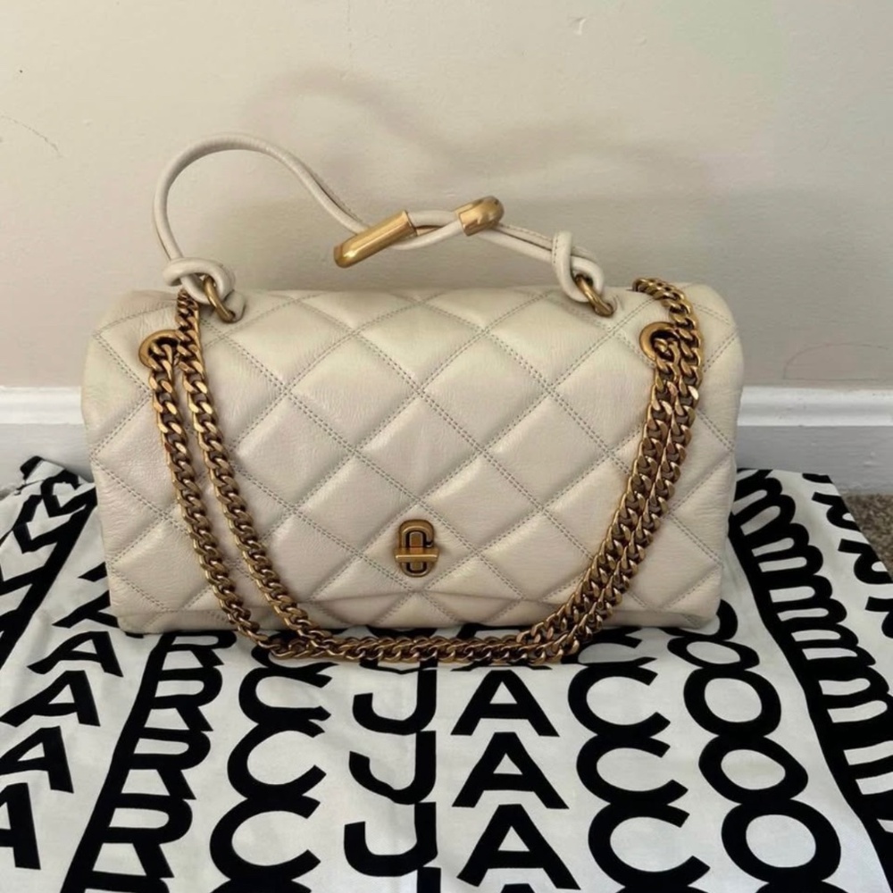 Marc Jacobs The Dual Quilted bag in Cloud White
